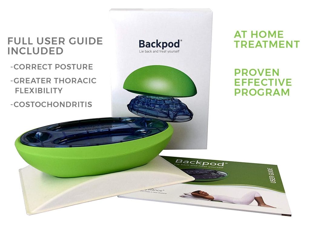 Bodystance The Backpod - Premium Treatment for Neck, Upper Back and Headache Pain from Hunching over Smartphones and Computers. Great for Costochondritis, Thoracic Motion and Perfect Posture.