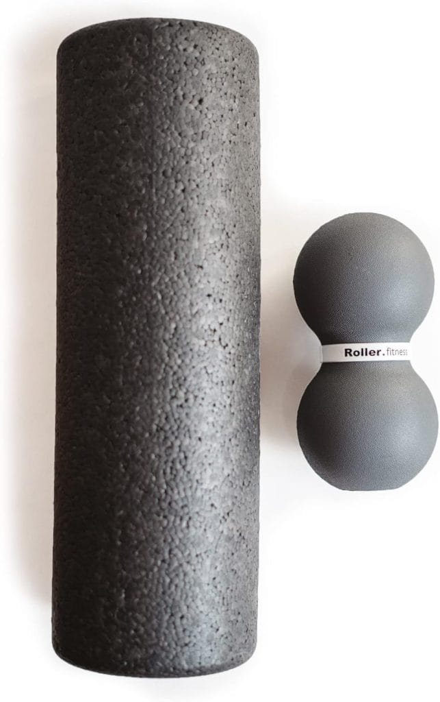 Infinity Roller, Peanut Foam Roller, Large 8-Inch Double Massage Ball Exercise Roller (Gray - Soft)